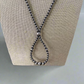 Graduated Sterling Silver Pearls Hoop necklace - 23 inch