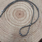 Graduated Sterling Silver Pearls Hoop necklace - 23 inch