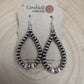 Smaller Sterling SAUCER Silver Pearls earrings teardrop and pink conch