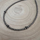 4mm Sterling Pearl & Saucer Bead Choker - 14 inch choker - Top Seller