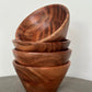 TEAK WOOD SMALL SERVING BOWLS - SET OF 2 OR 4