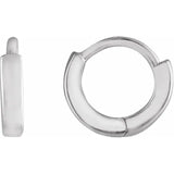 STERLING SILVER HINGED 8 MM HOOP EARRINGS