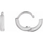 STERLING SILVER HINGED 8 MM HOOP EARRINGS