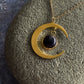 STARLIT CRESCENT NECKLACE WITH BLUE SANDSTONE