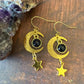 STARLIT CRESCENT EARRINGS WITH BLUE SANDSTONE