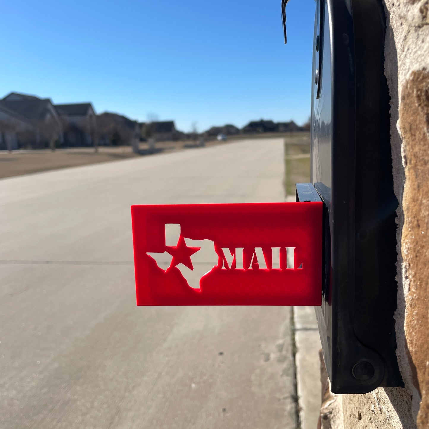 TEXAS STAR MAILBOX FLAG - DURABLE & EASY INSTALL FOR STONE & BRICK