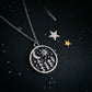STARRY FOREST NIGHT PENDANT NECKLACE WITH OPAL