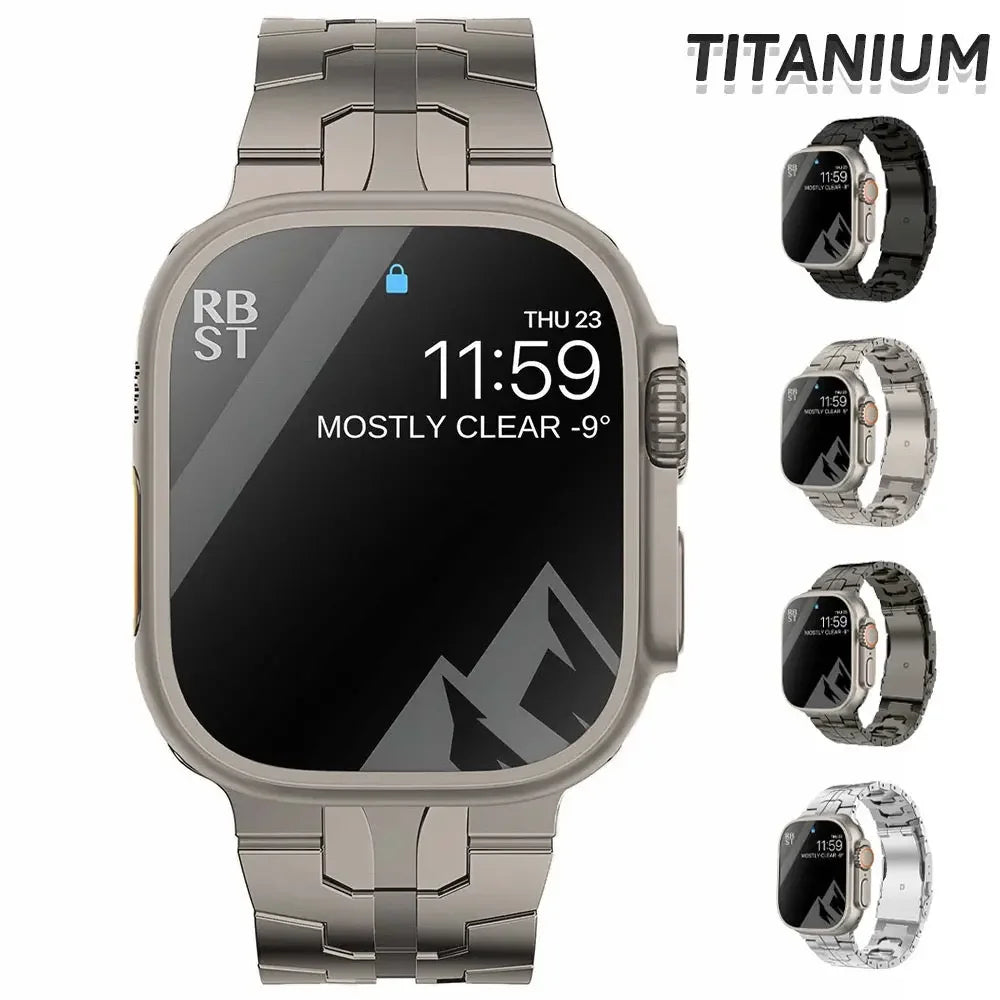 TITANIUM METAL WATCHBAND FOR APPLE WATCH IRONMAN BASIC VERSION