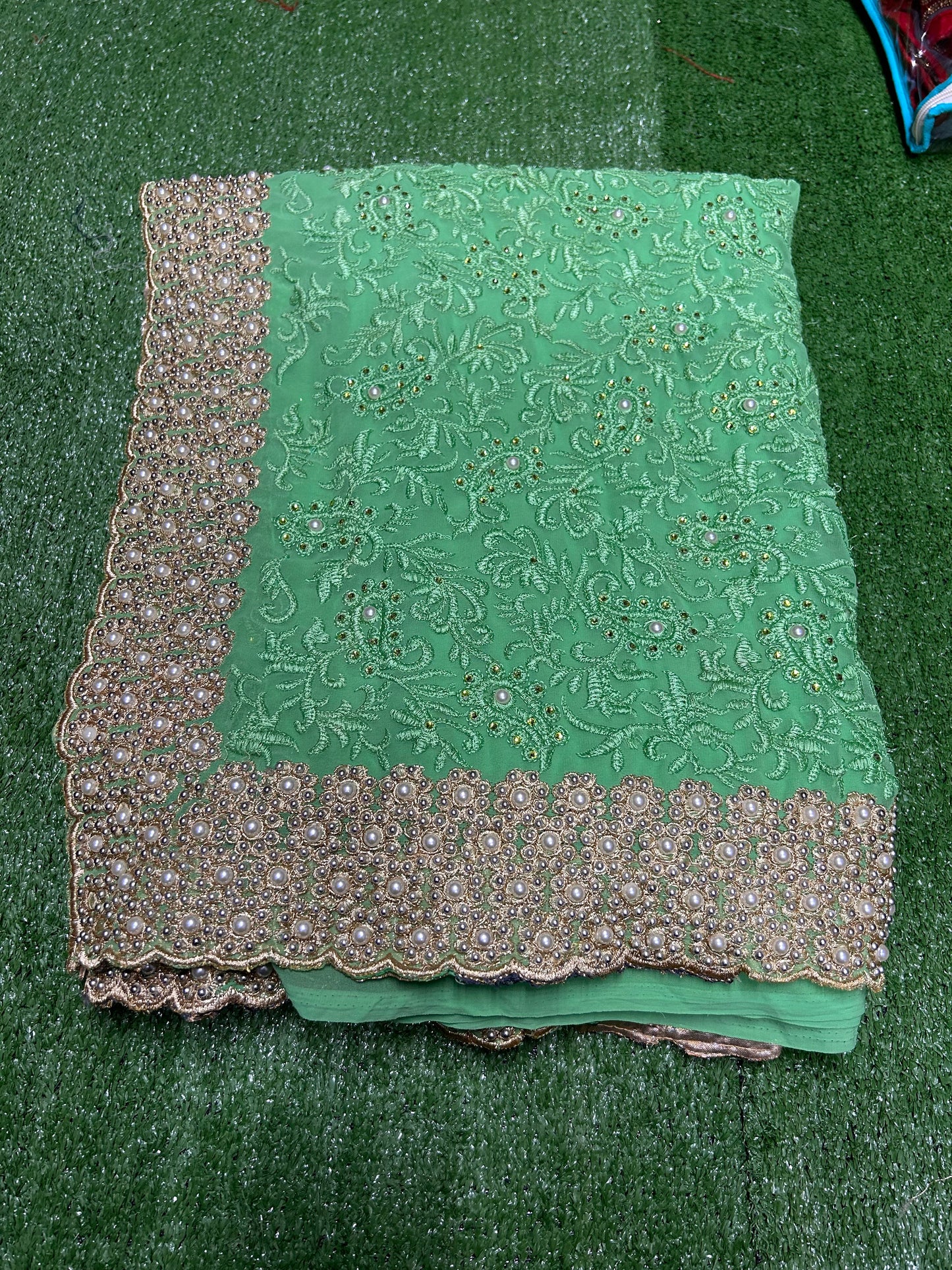TRADITIONAL DESIGNER PARTY SAREE WITH READYMADE BLOUSE –INDIAN ETHNIC WEAR FOR WOMEN-018