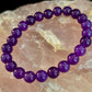 NATURAL AMETHYST HEALING BRACELET – 8MM, 10MM, OR 12MM BEADS