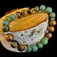 TIGER EYE & AFRICAN TURQUOISE BEADED BRACELET FOR SMALL WRISTS – BOOST CONFIDENCE & COURAGE