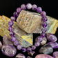 NATURAL AMETHYST HEALING BRACELET – 8MM, 10MM, OR 12MM BEADS
