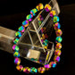 RAINBOW HEMATITE GEOMETRIC BEADED BRACELET – PRIDE & POWER FOR LARGE WRISTS