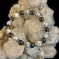 WHITE TURQUOISE & HEMATITE ENERGY PROTECTION BRACELET – 8MM BEADS FOR MEDIUM WRISTS