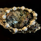 WHITE TURQUOISE & HEMATITE ENERGY PROTECTION BRACELET – 8MM BEADS FOR MEDIUM WRISTS