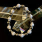 WHITE TURQUOISE & HEMATITE ENERGY PROTECTION BRACELET – 8MM BEADS FOR MEDIUM WRISTS
