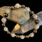 WHITE TURQUOISE & HEMATITE ENERGY PROTECTION BRACELET – 8MM BEADS FOR MEDIUM WRISTS