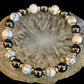 WHITE TURQUOISE & HEMATITE ENERGY PROTECTION BRACELET – 8MM BEADS FOR MEDIUM WRISTS