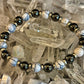 WHITE TURQUOISE & HEMATITE ENERGY PROTECTION BRACELET – 8MM BEADS FOR MEDIUM WRISTS