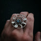 LARGE MOON PHASE STATEMENT COCKTAIL RING