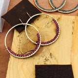 TOURMALINE HOOP EARRINGS