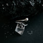 DAINTY OVAL WRAP RING WITH AUTHENTIC RAW METEORITE