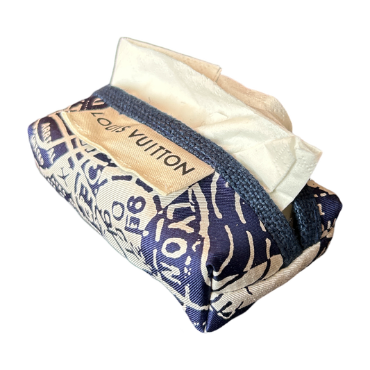 TRAVEL STAMPS VINTAGE SCARF TRAVEL TISSUE POUCH