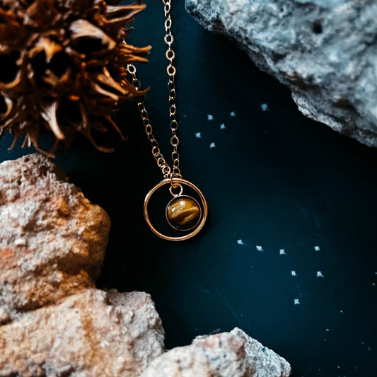 RINGS OF SATURN MINI NECKLACE