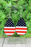 AMERICAN FLAG TEARDROP EARRINGS