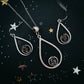METEORITE JEWELRY SET - TEARDROP NECKLACE AND EARRINGS
