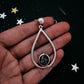 TEARDROP NECKLACE WITH AUTHENTIC RAW METEORITE