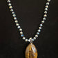 TIGER EYE PENDANT CRYSTAL BEAD NECKLACE – HANDMADE & BOLD