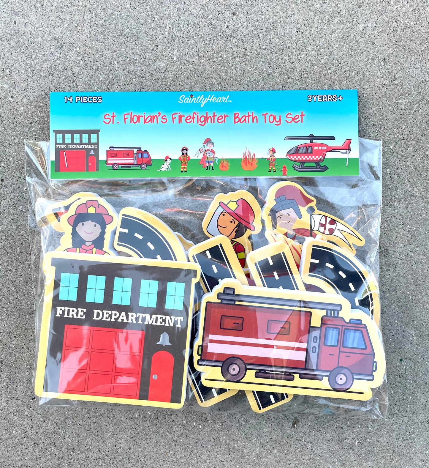 ST. FLORIAN'S FIREFIGHTER BATH TOY SET