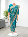 TRADITIONAL DESIGNER SAREE WITH READY BLOUSE – ELEGANT INDIAN ETHNIC WEAR- 020