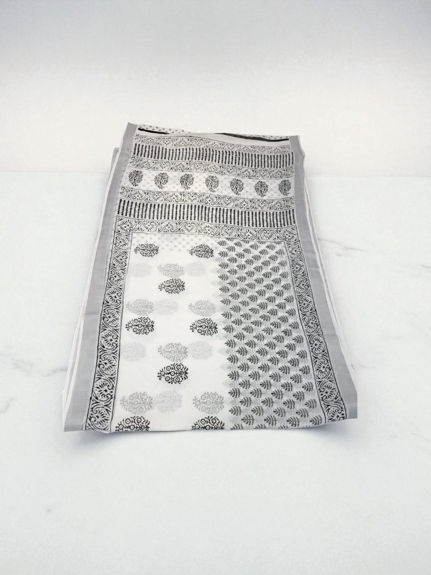 TRADITIONAL SOFT LINEN PRINT SAREE FOR ETHNIC LOOK- INDIAN ETHNIC WEAR FOR WOMEN- 13