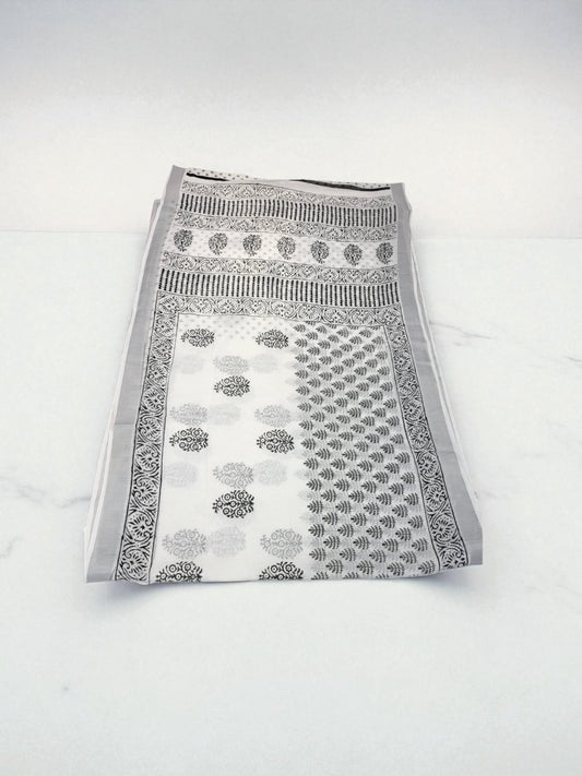 TRADITIONAL SOFT LINEN PRINT SAREE FOR ETHNIC LOOK- INDIAN ETHNIC WEAR FOR WOMEN- 13