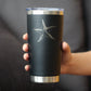 STARFISH - INSULATED COFFEE TUMBLER CUP WITH SLIDING LID - STAINLESS STEEL TRAVEL MUG - UNIQUE OCEAN GIFTS FOR WOMEN AND MEN