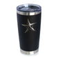 STARFISH - INSULATED COFFEE TUMBLER CUP WITH SLIDING LID - STAINLESS STEEL TRAVEL MUG - UNIQUE OCEAN GIFTS FOR WOMEN AND MEN