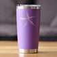 STARFISH - INSULATED COFFEE TUMBLER CUP WITH SLIDING LID - STAINLESS STEEL TRAVEL MUG - UNIQUE OCEAN GIFTS FOR WOMEN AND MEN