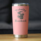 TOTALLY BOOKED - INSULATED COFFEE TUMBLER CUP WITH SLIDING LID - STAINLESS STEEL TRAVEL MUG - UNIQUE READING GIFTS FOR WOMEN AND MEN READERS
