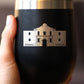 THE ALAMO - WINE TUMBLER CUP WITH SLIDING LID - STAINLESS STEEL INSULATED MUG - STATE OF TEXAS GIFTS AND SOUVENIRS FOR TEXANS