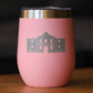 THE ALAMO - WINE TUMBLER CUP WITH SLIDING LID - STAINLESS STEEL INSULATED MUG - STATE OF TEXAS GIFTS AND SOUVENIRS FOR TEXANS