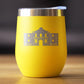 THE ALAMO - WINE TUMBLER CUP WITH SLIDING LID - STAINLESS STEEL INSULATED MUG - STATE OF TEXAS GIFTS AND SOUVENIRS FOR TEXANS