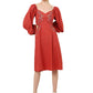 TONAL EMBROIDERED MIDNIGHT BLUE CASUAL MIDI DRESS - AVAILABLE IN 2 COLORS
