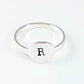 INITIAL SIGNET STERLING SILVER RING