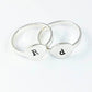 INITIAL SIGNET STERLING SILVER RING
