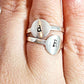 INITIAL SIGNET STERLING SILVER RING