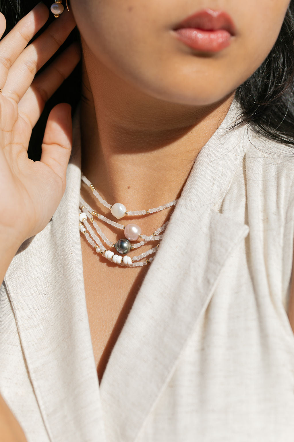 TAHITIAN PEARL AND GEMSTONE NECKLACE - IOLANA