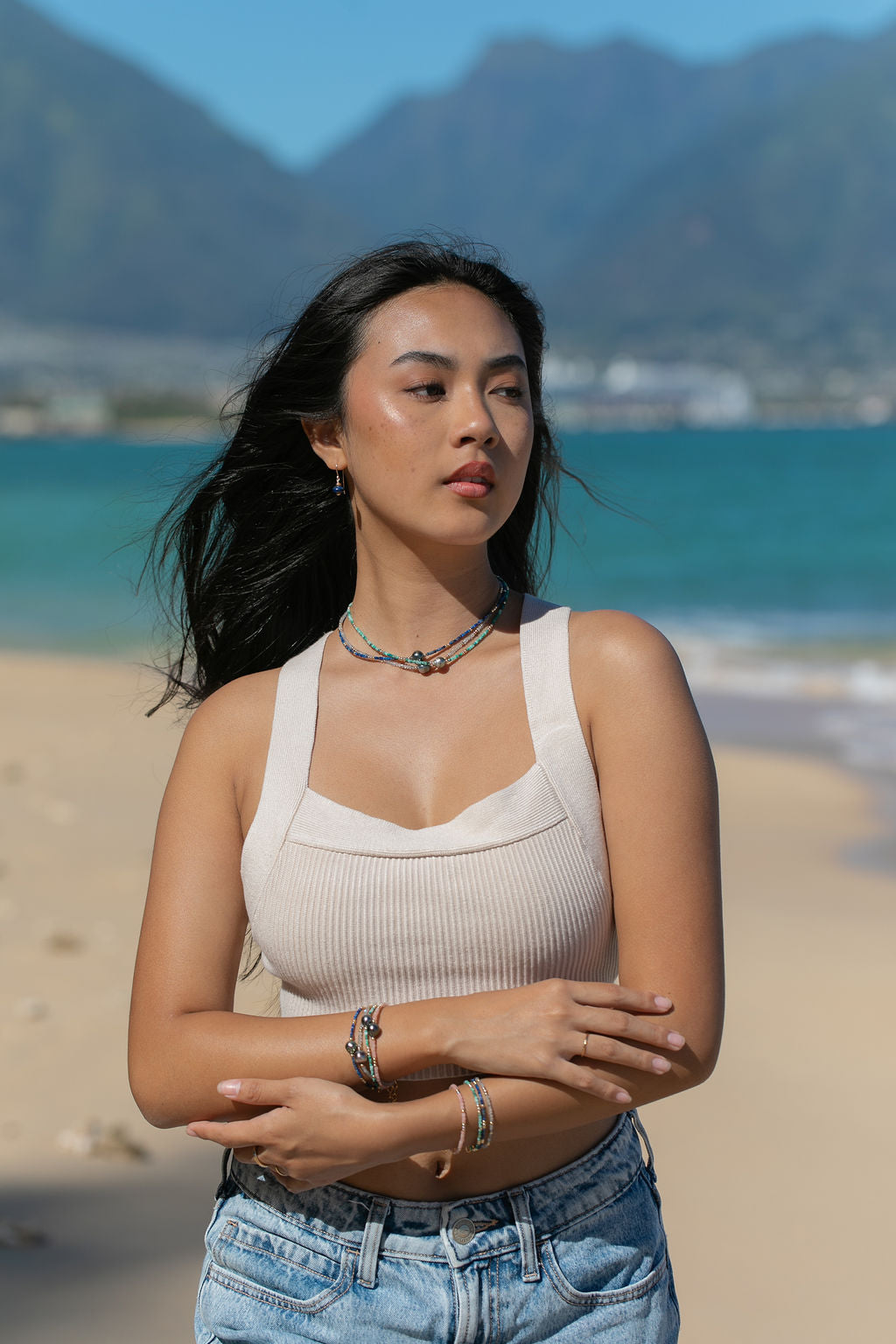 TAHITIAN PEARL AND GEMSTONE NECKLACE - IOLANA