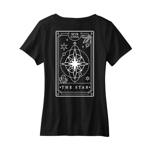 THE STAR CARD - WOMEN’S V-NECK INFUSED WITH CLEAR QUARTZ